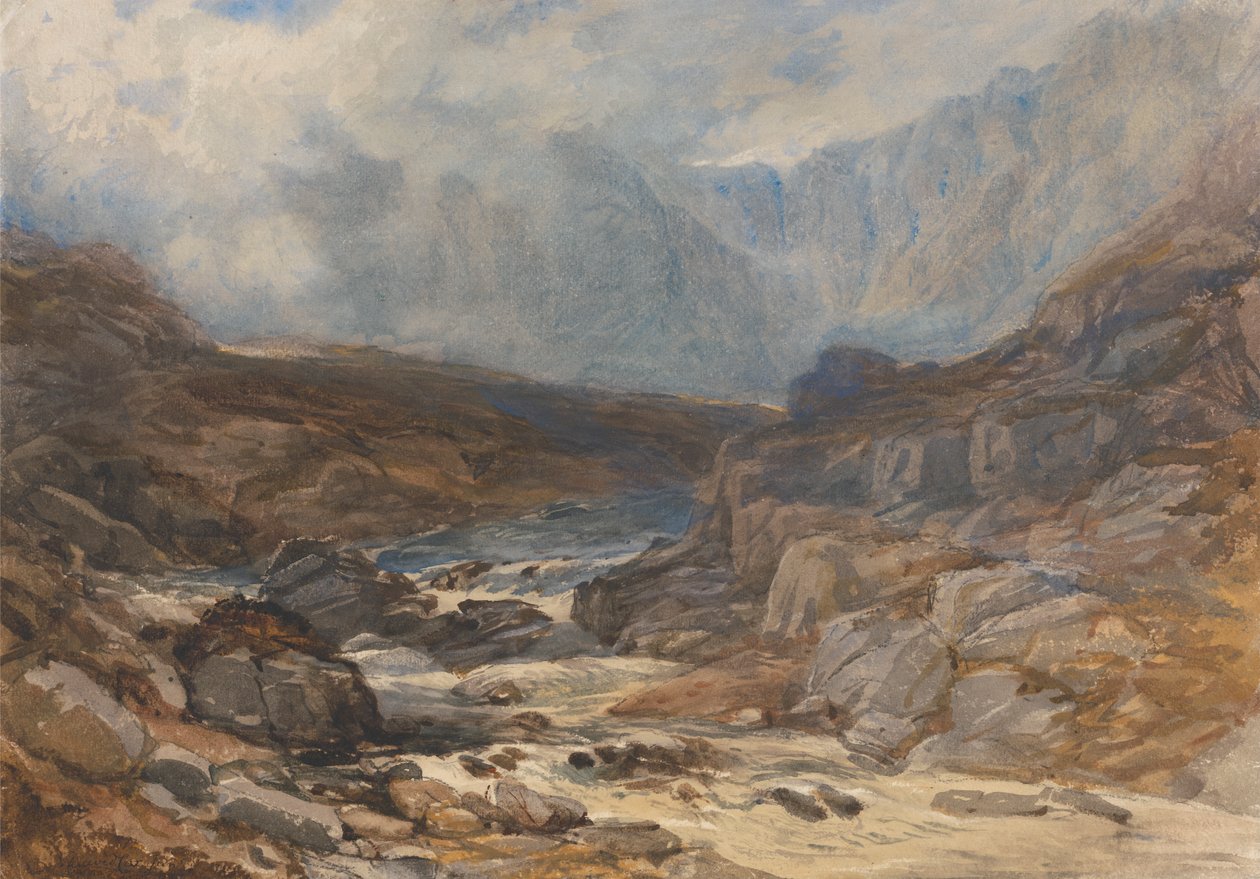 walisisk bjergstrøm af David Cox Jr.