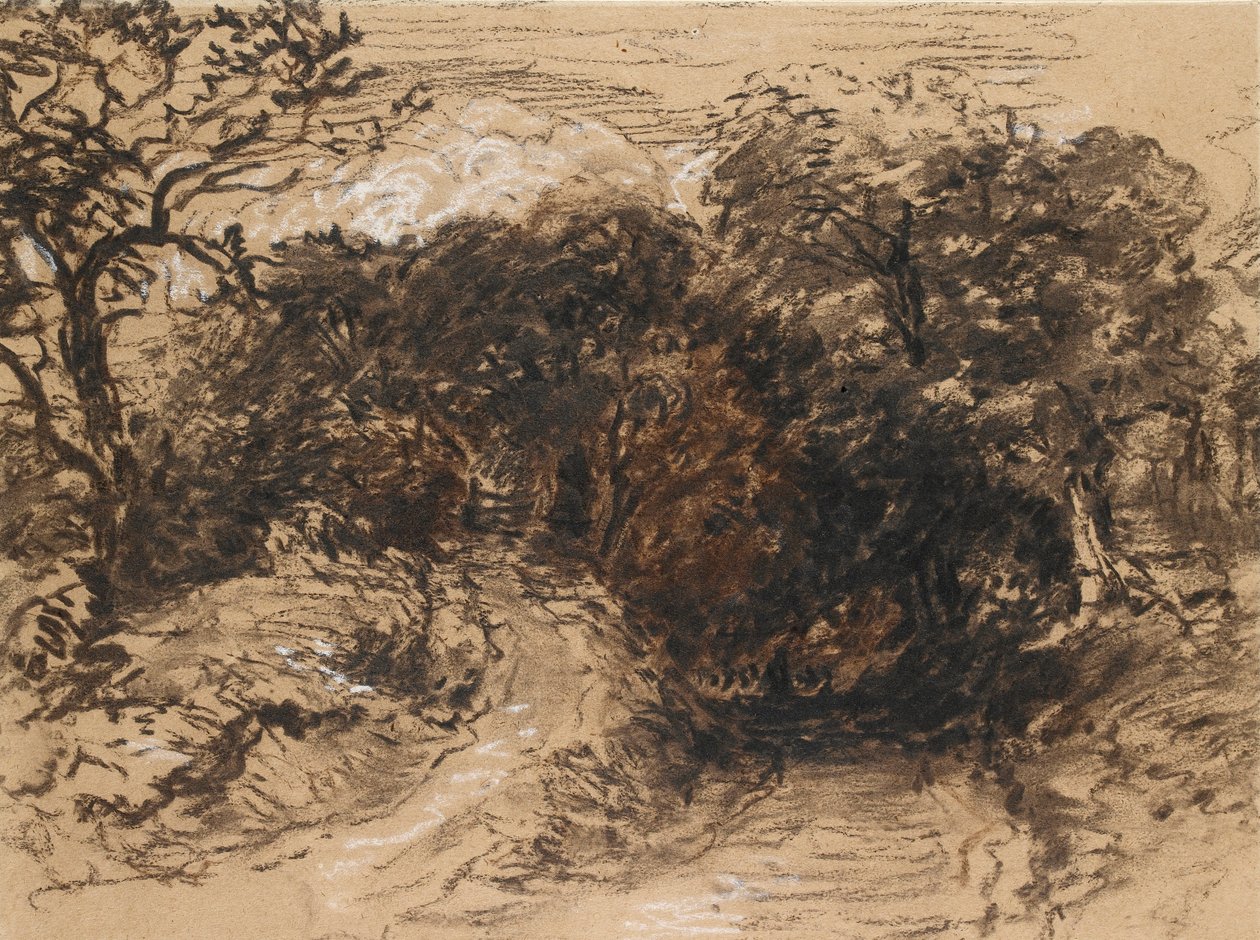 En hul bane nær Harborne, Derbyshire, 1800-tallet af David Cox the elder