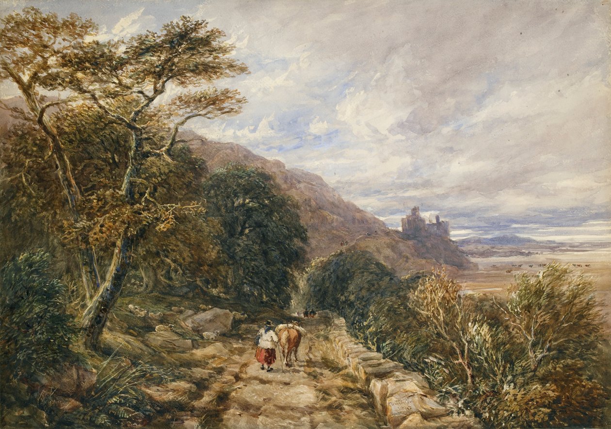 Country Track, der fører til Harlech Castle, 1842 af David Cox the elder
