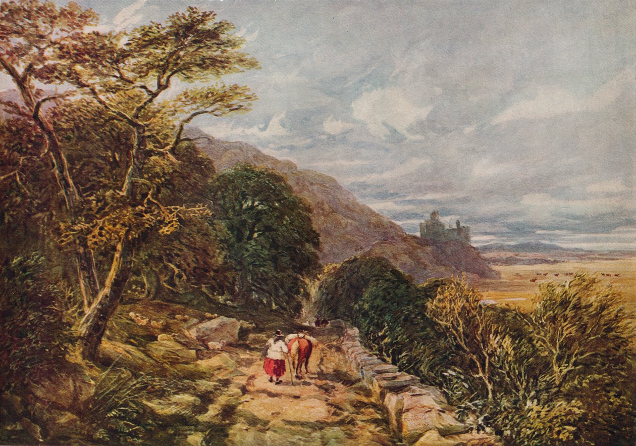 Country Track, der fører til Harlech Castle, 19. århundrede, 1938 af David Cox the elder