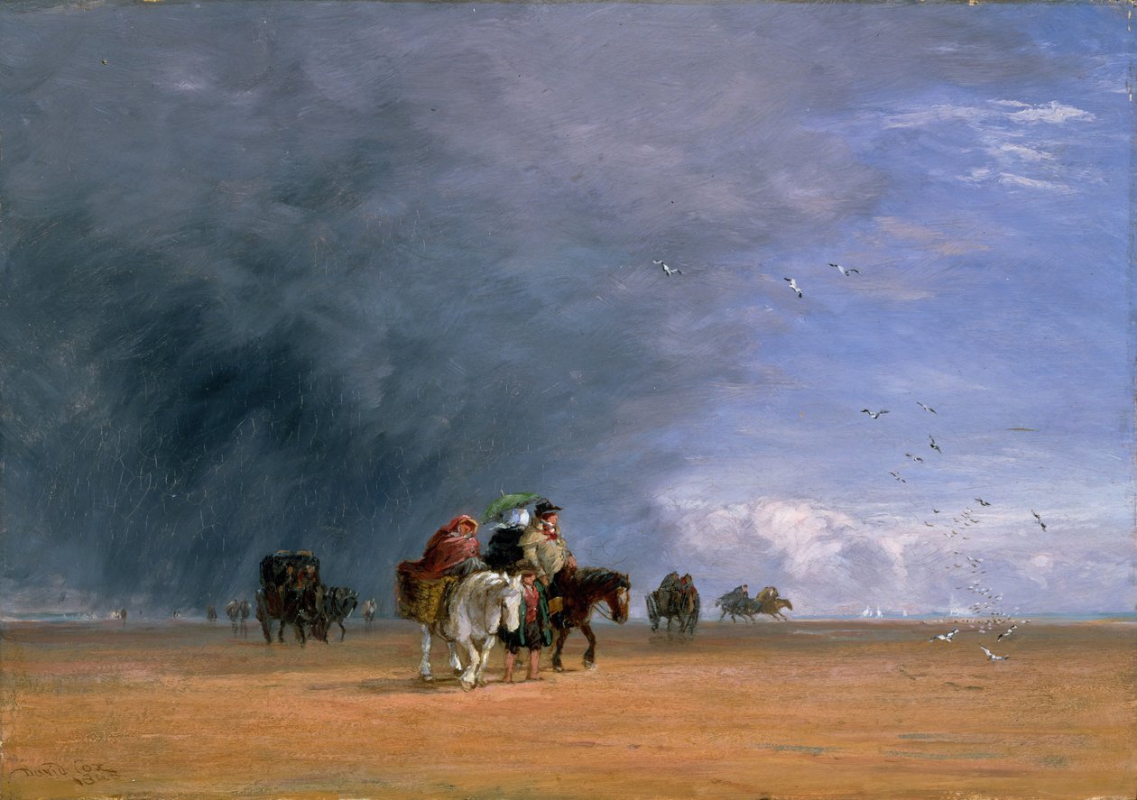 Crossing the Sands, 1848. af David Cox the elder