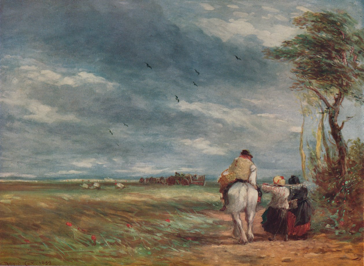 Går til hømarken, 1852 af David Cox the elder