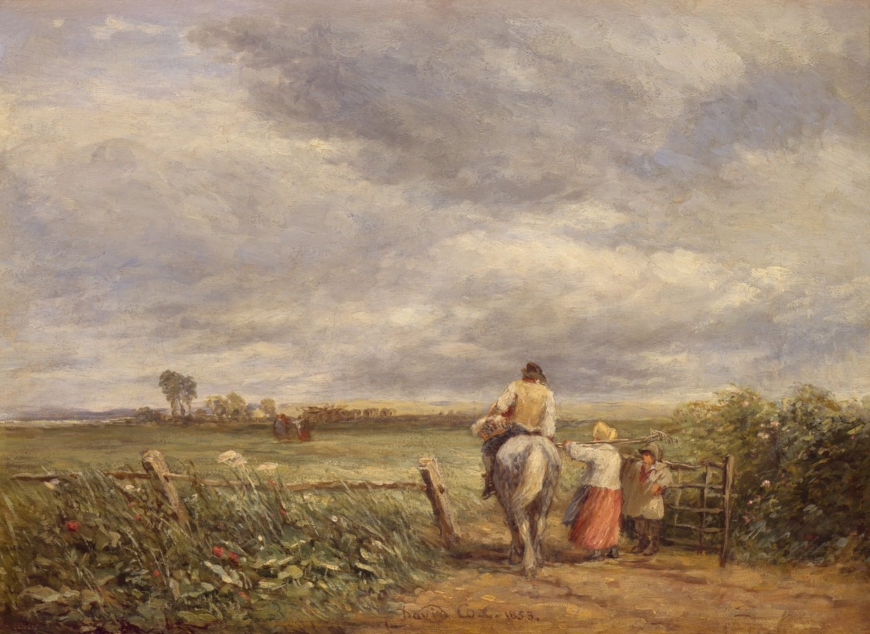 Går til hømarken, 1853. af David Cox the elder