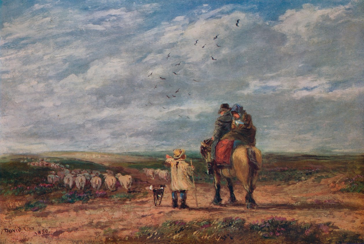 The Cross Road, 1850 af David Cox the elder