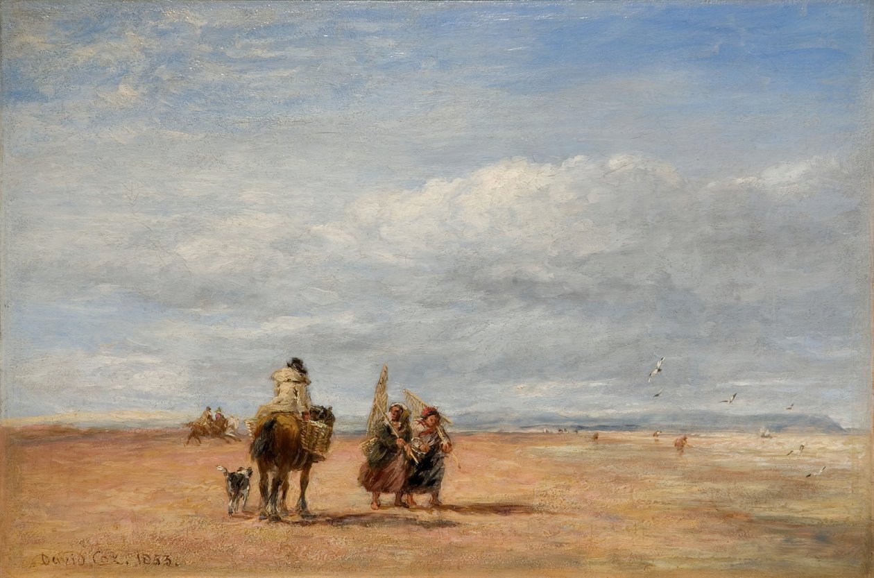 The Shrimpers, 1853. af David Cox the elder