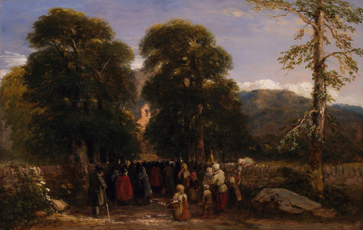 Den walisiske begravelse, 1848. af David Cox the elder