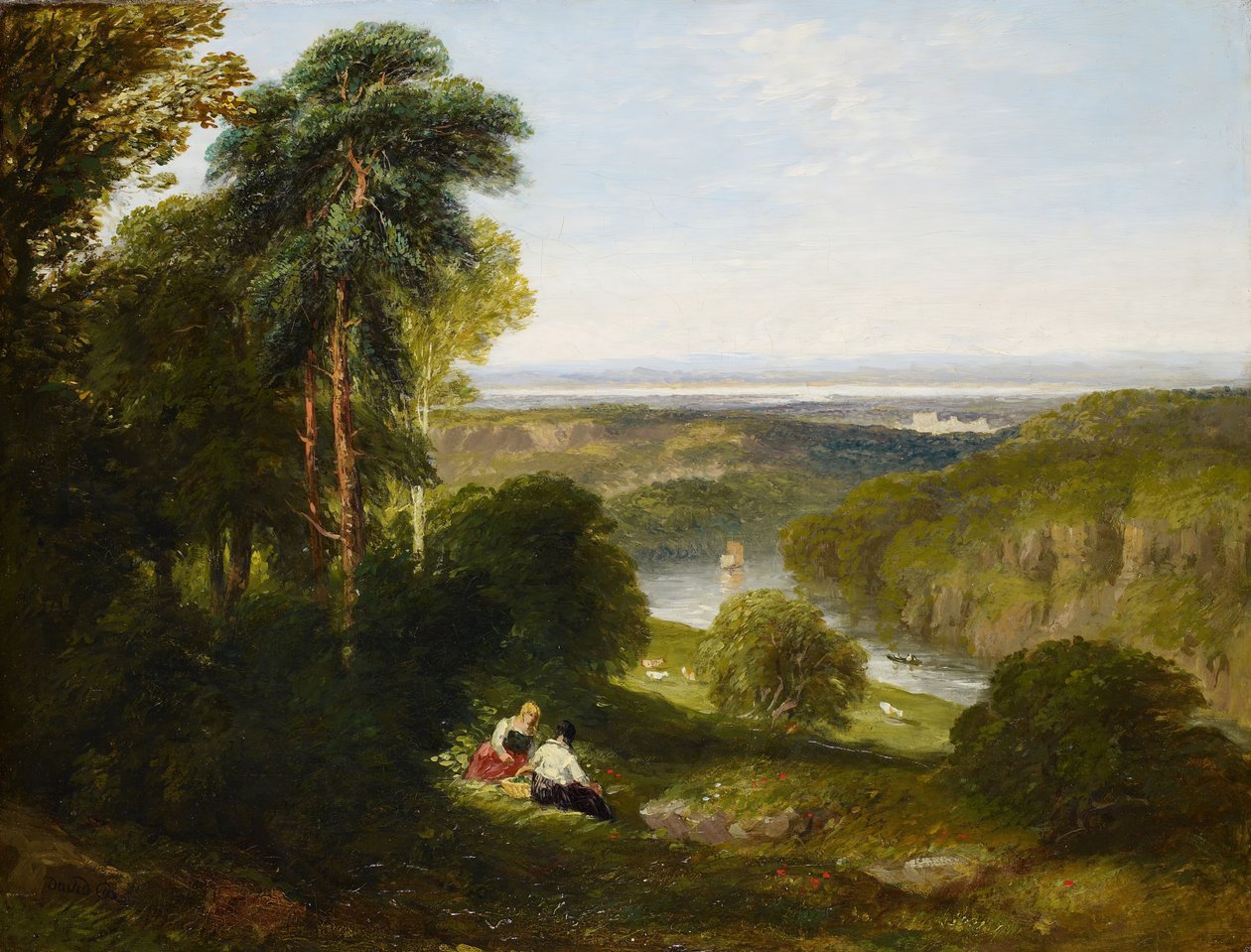 The Wyndcliffe, River Wye, 1842. af David Cox the elder