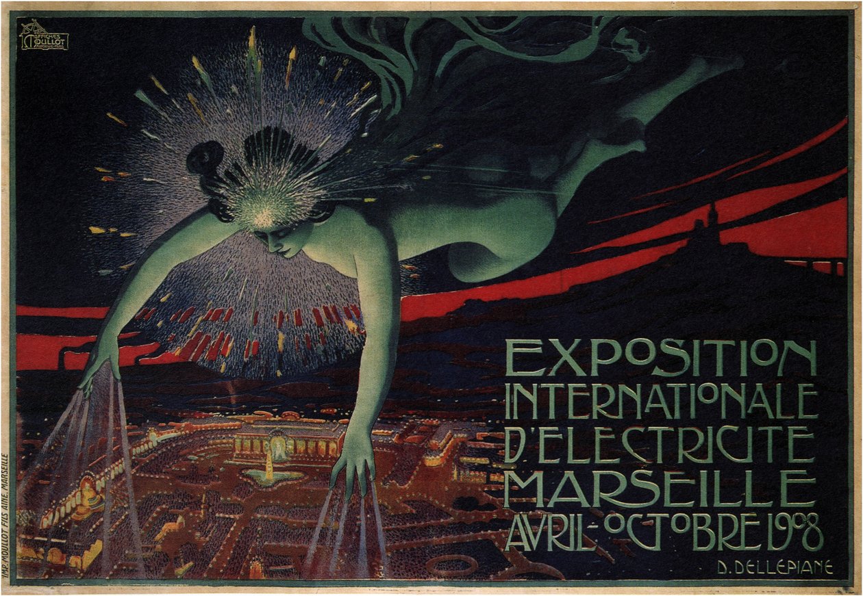 International udstilling af elektricitet, Marseille, 1908 af David Dellepiane