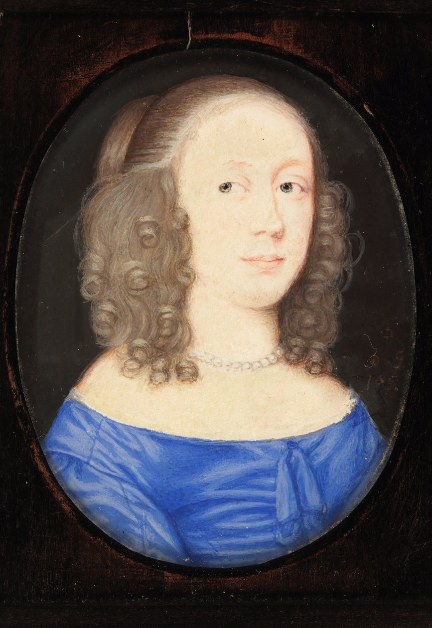 En dame kaldet Elizabeth Vere, grevinde af Clare, 1653 (wc på vellum) af David Des Granges