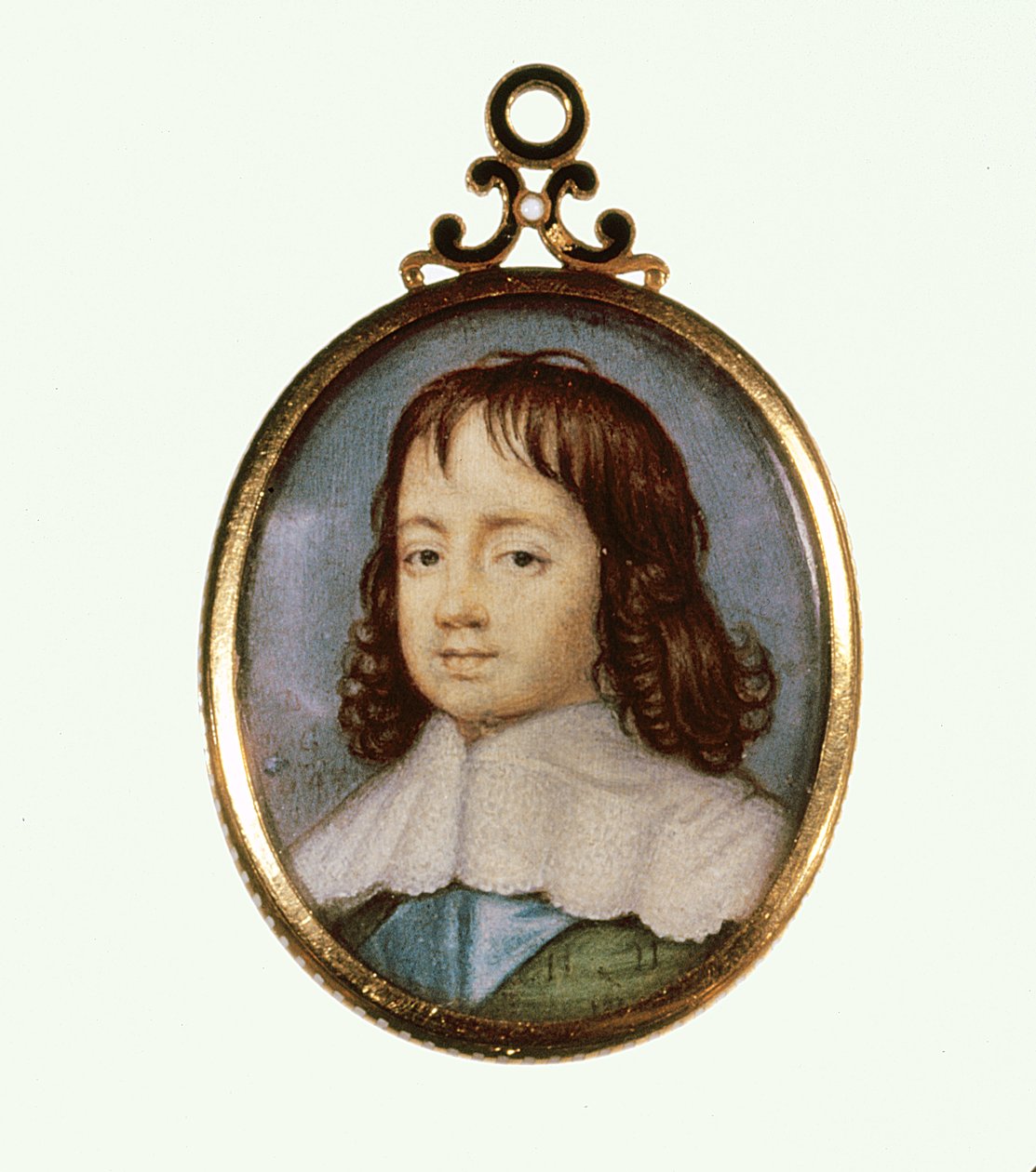 Charles II som dreng (akvarel på vellum) af David Des Granges