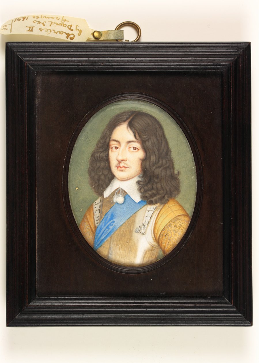 Charles II som ung mand (akvarel på vellum) af David Des Granges