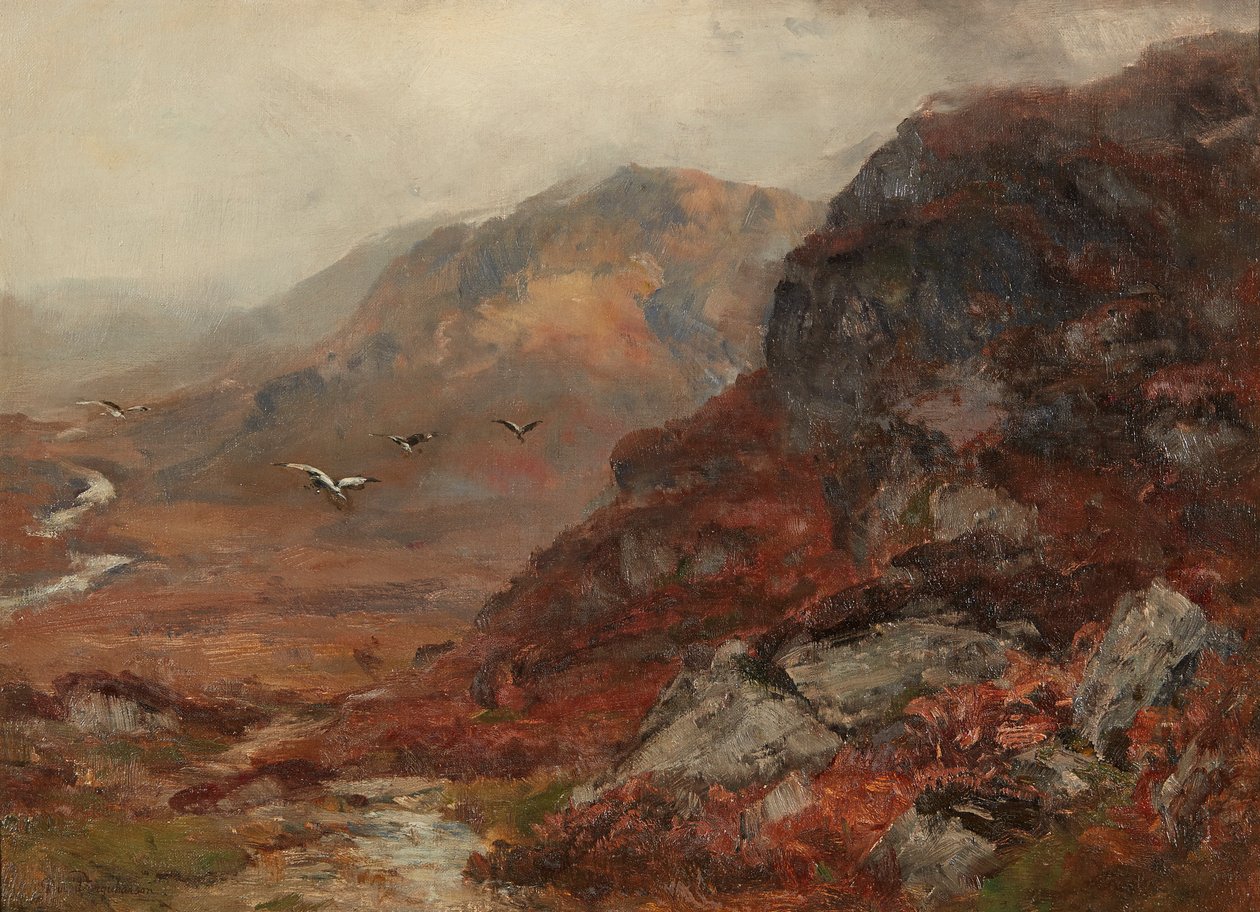 Highland Hills (olie på lærred) af David Farquharson