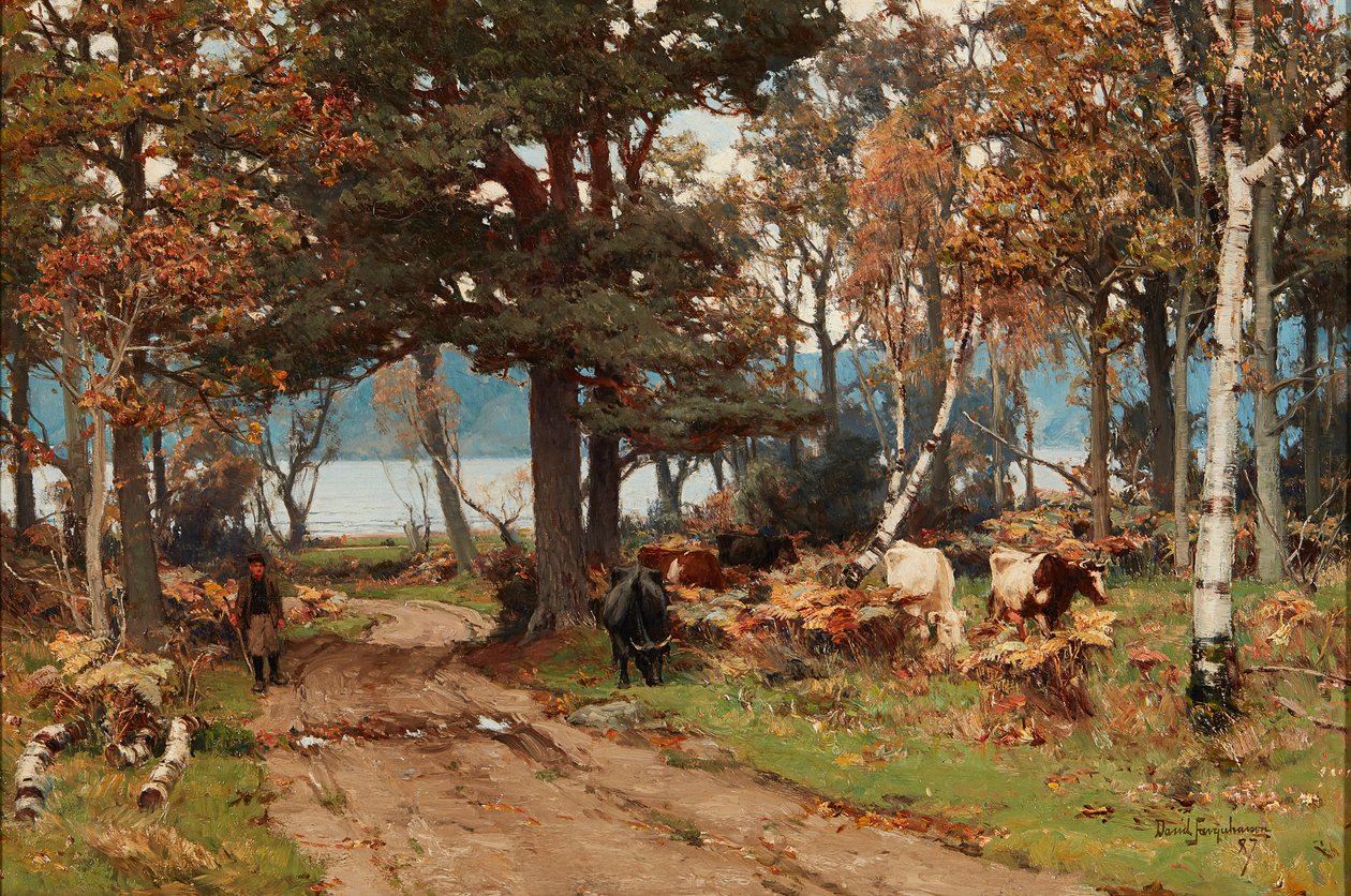 The Foot of Ben Lomond (olie på lærred) af David Farquharson