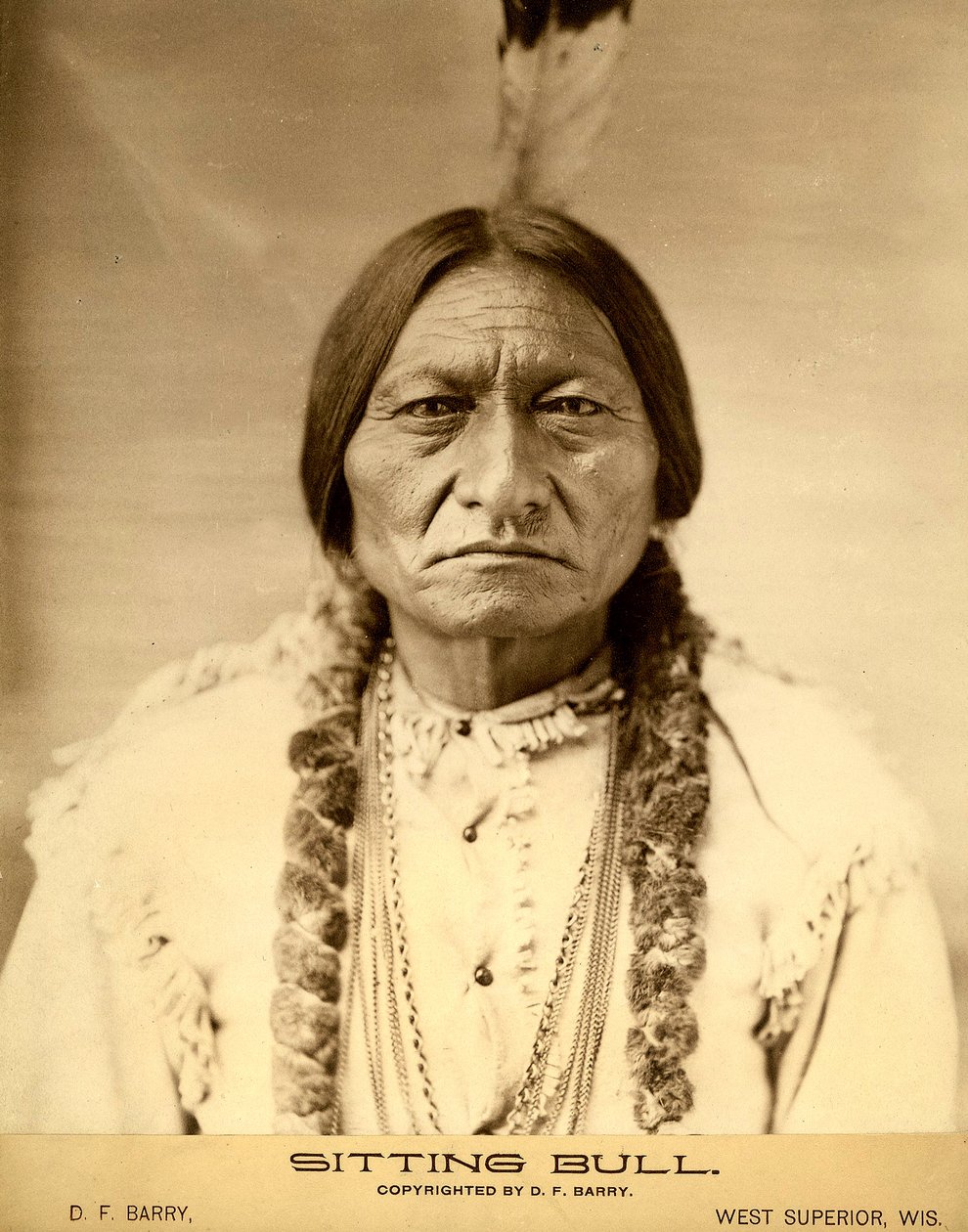 Sitting Bull (1834-1890) Amerikansk Dakota Sioux indianerhøvding (indisk navn Tatanka Iyotake) fotografi af David F. Barry af David Frances Barry