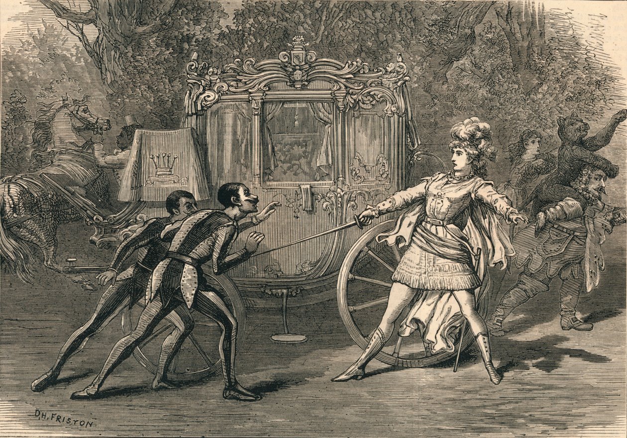 Scene fra Covent Garden Pantomime, 1878. af David Henry Friston