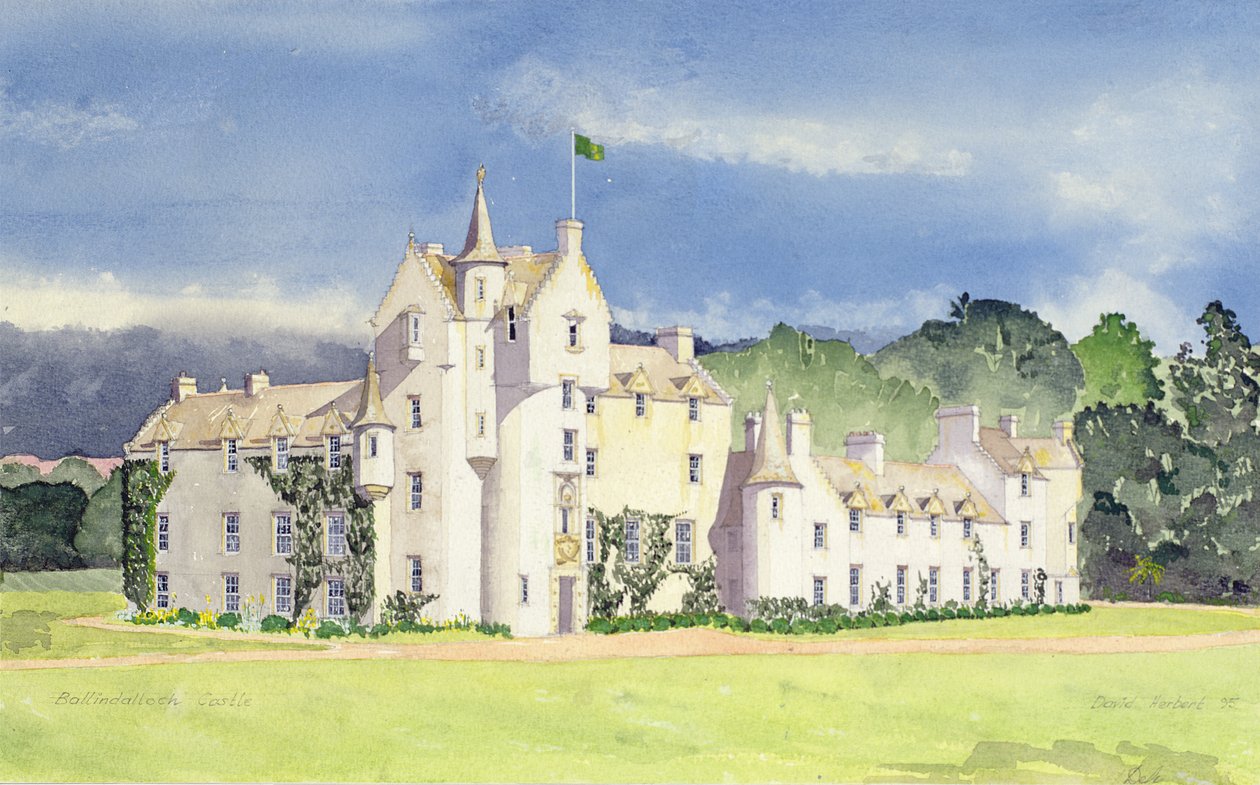 Ballindalloch Castle, 1995 (wc) af David Herbert