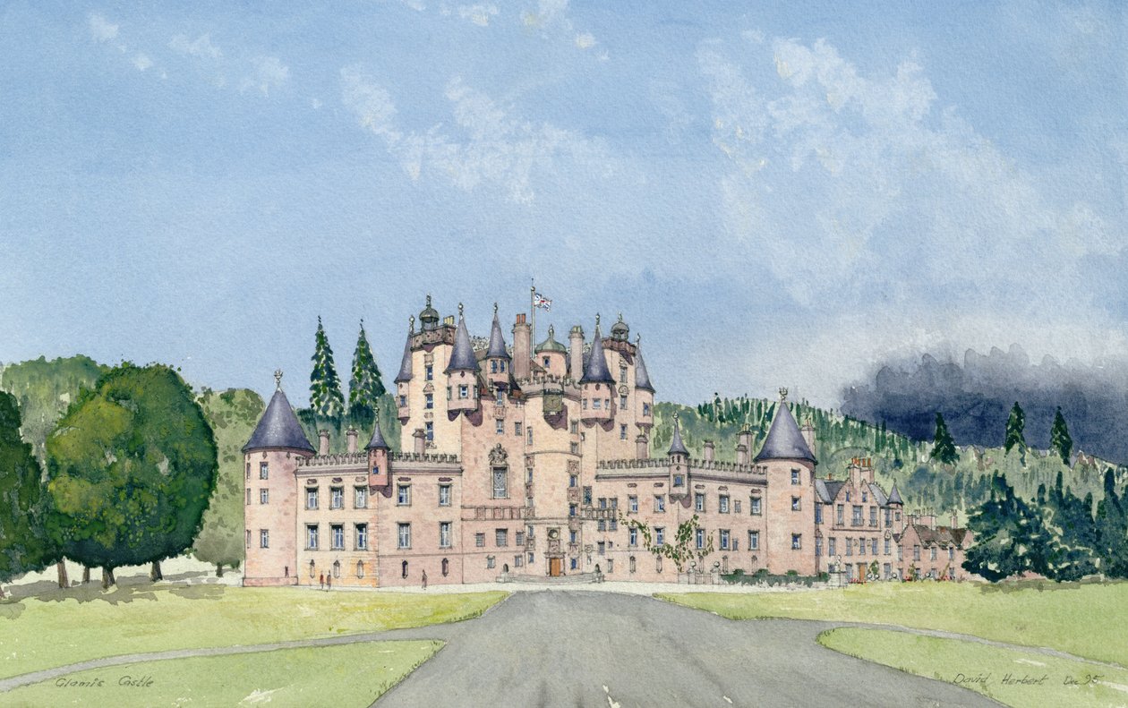 Glamis Castle, Tayside (wc) af David Herbert