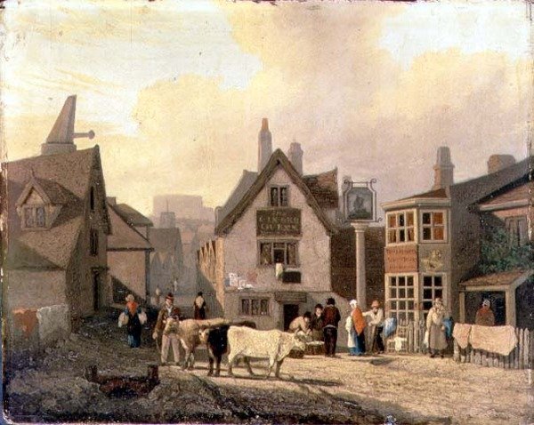 King Street Gates, Norwich (olie på mølleplade) af David Hodgson