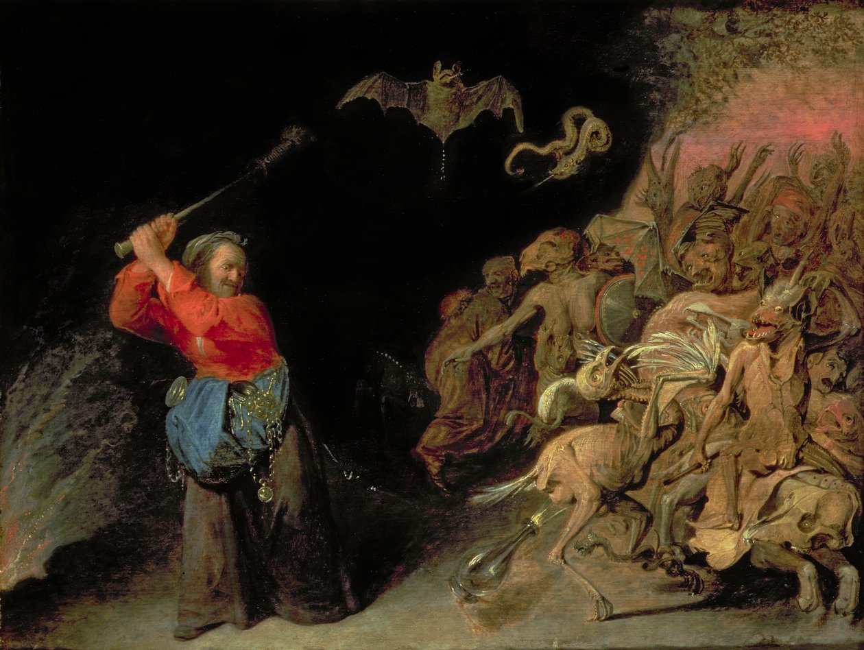 Dulle Griet (Mad Meg) plyndrer Helvede af David III Ryckaert