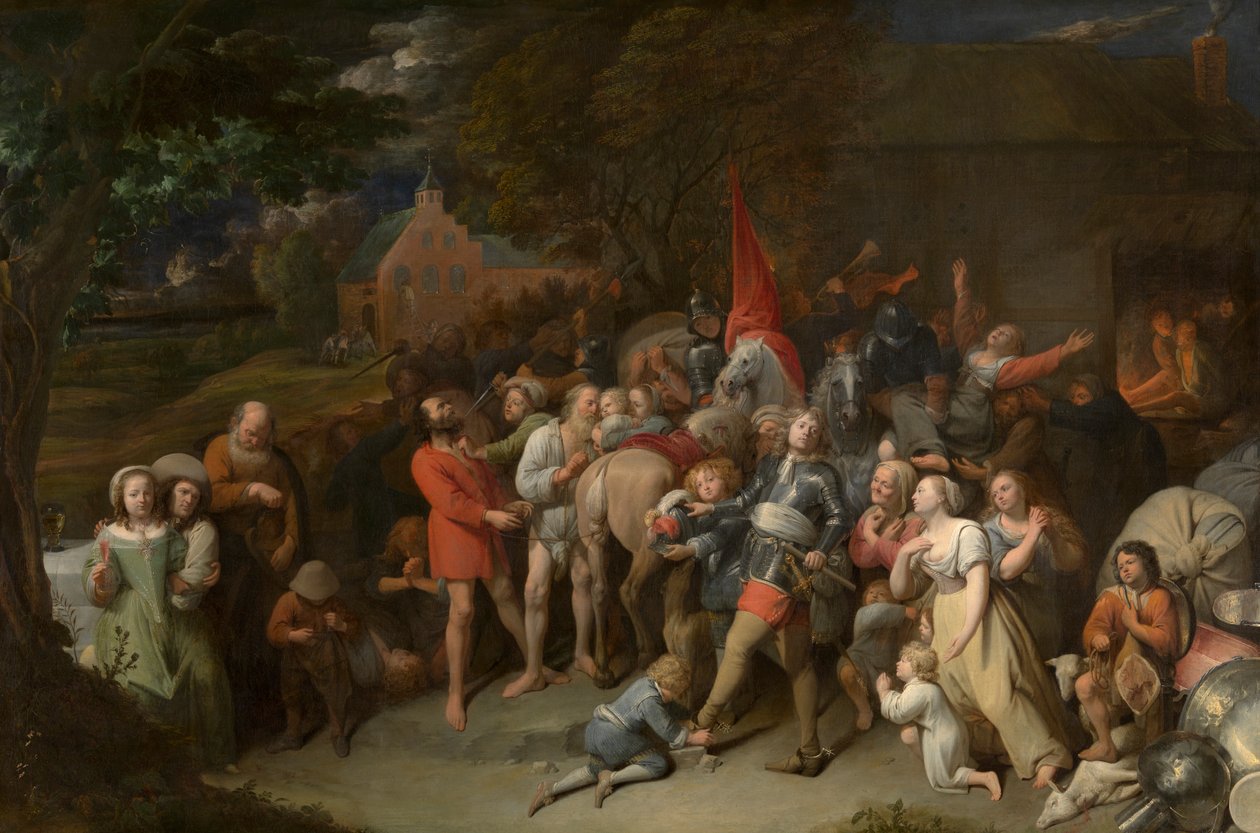 Plundrende soldater (olie på lærred) af David III Ryckaert