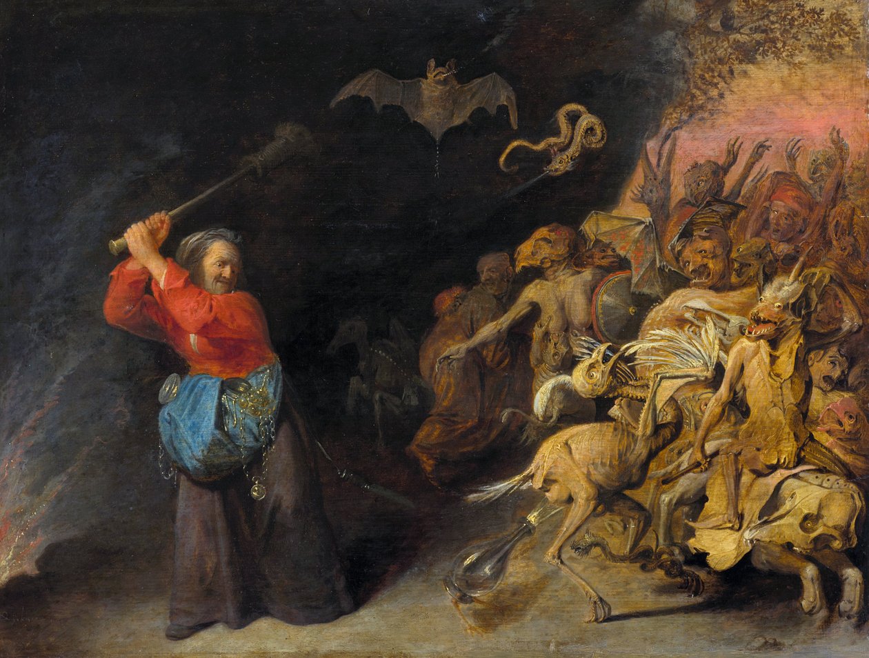Meg la folle - Mad Me (De Dulle Griet) af Ryckaert (Rijckaert), David (1612-1661). Olie på lærred, ca. 1650, Kunsthistorisk Museum, Vienne af David II Ryckaert