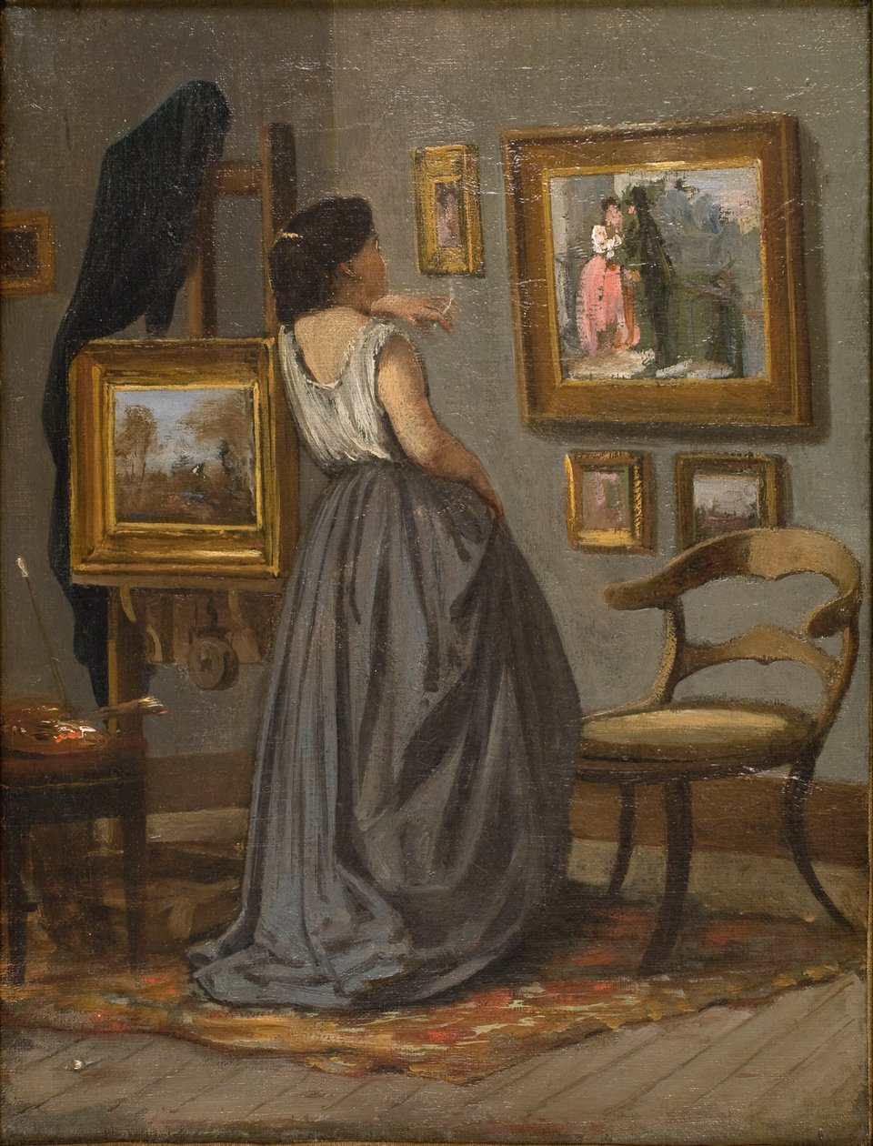 En dame i studiet af David Jacobsen
