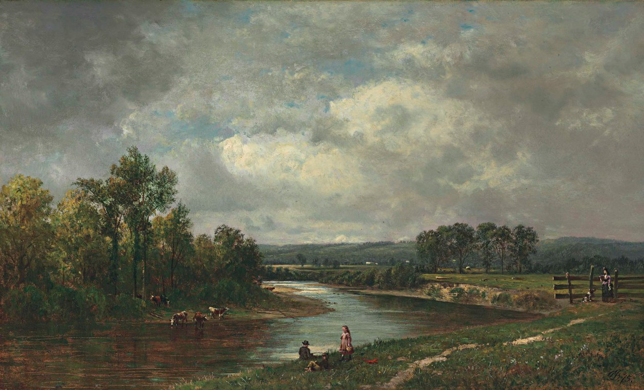 Connecticut-floden ved South Lancaster, New Hampshire af David Johnson