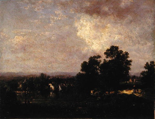 Wallkill Scenery, ca. 1885 (olie om bord) af David Johnson