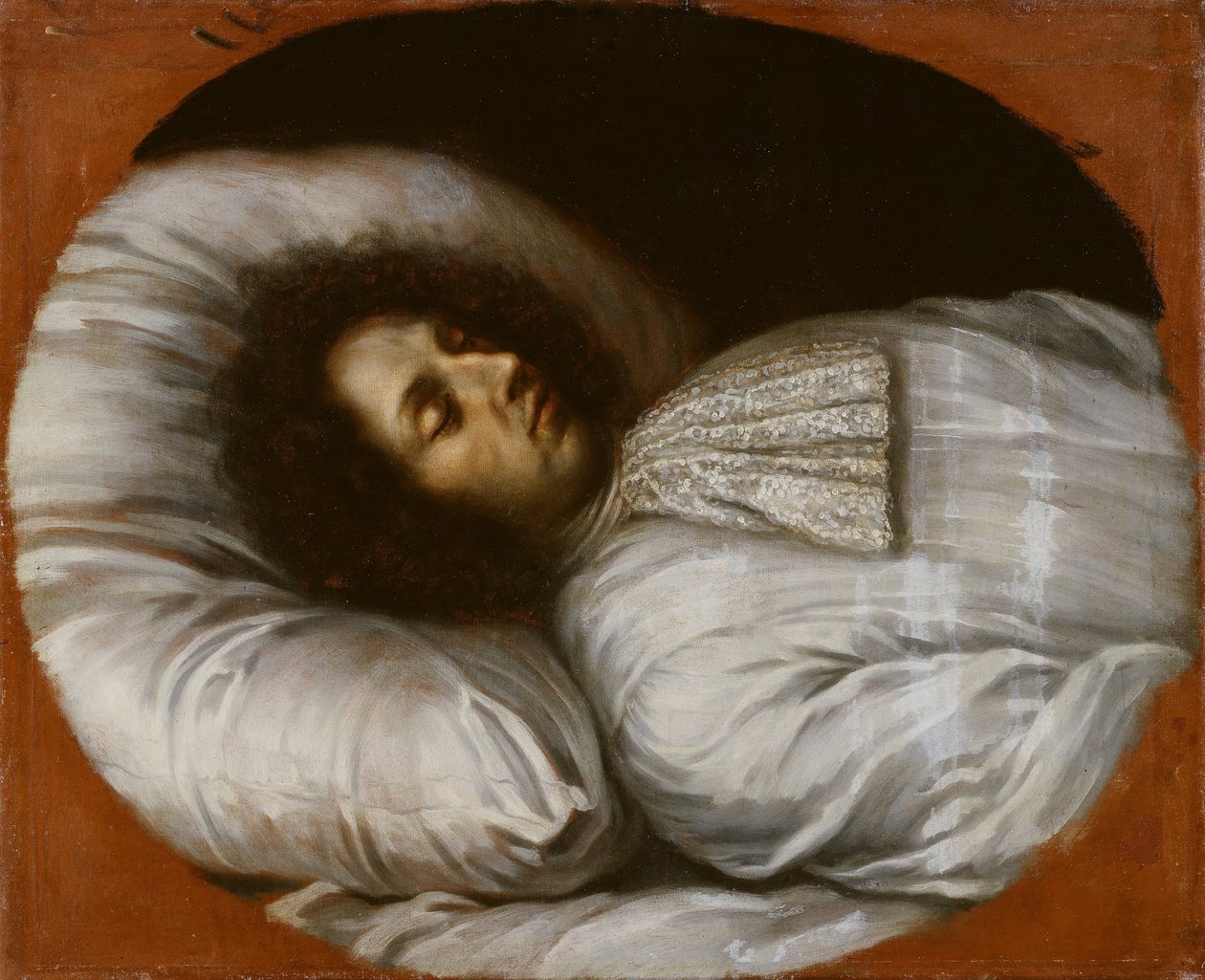 Karl XI (1655–1697), konge af Sverige, palatinsk greve af Zweibrücken, på sit dødsleje, 1697 af David Klöcker Ehrenstrahl