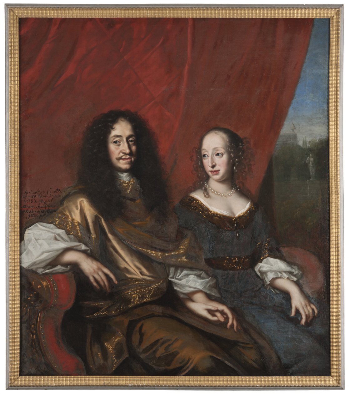 Gustav Adolf, 1633-1695, hertug af Mecklenburg-Güstrow. Magdalena Sibylla, 1631-1719, af Holsten af David Klöcker Ehrenstrahl