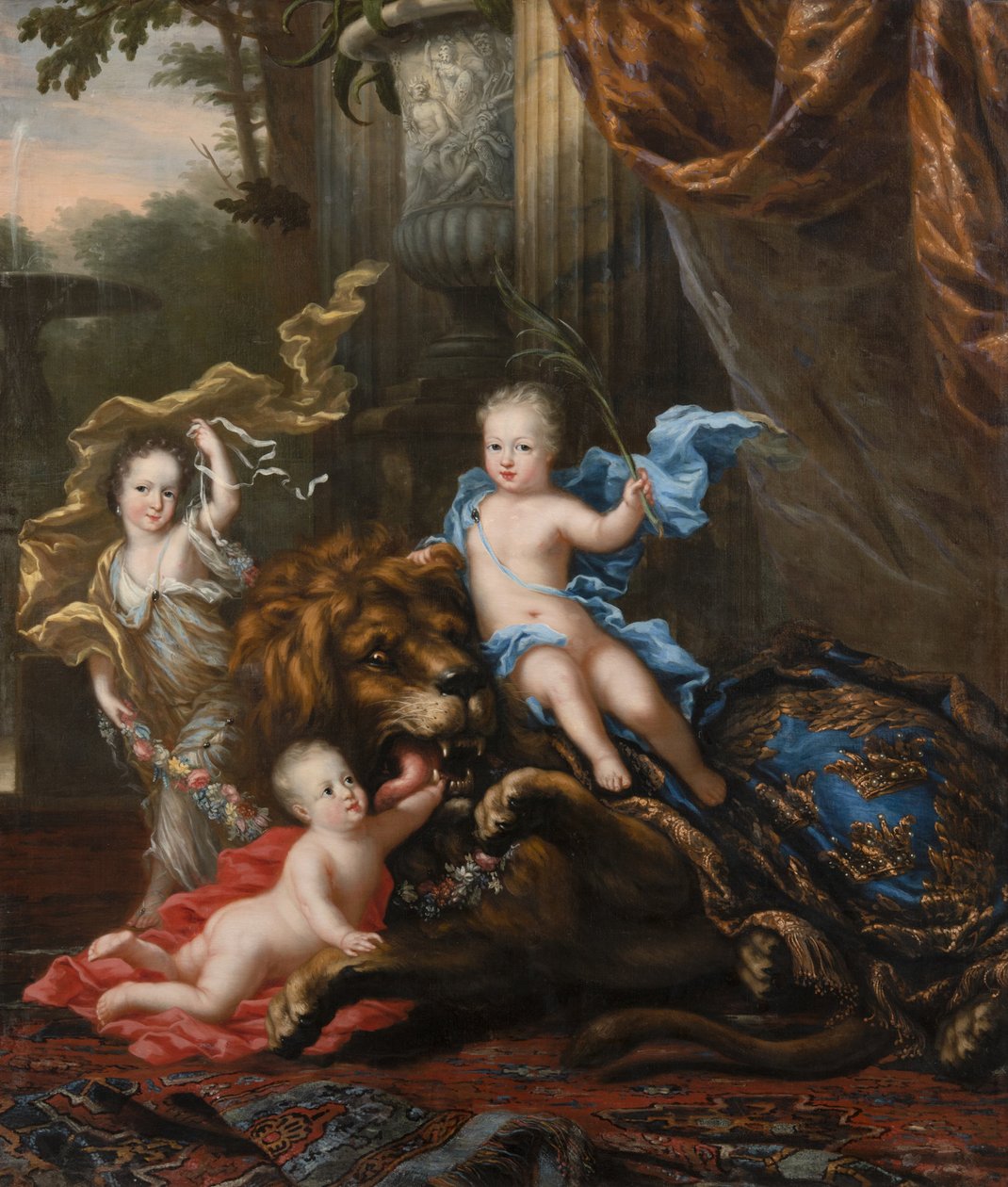 Hedvig Sofia og Gustav, prins og prinsesse af Sverige, 1684 af David Klöcker Ehrenstrahl