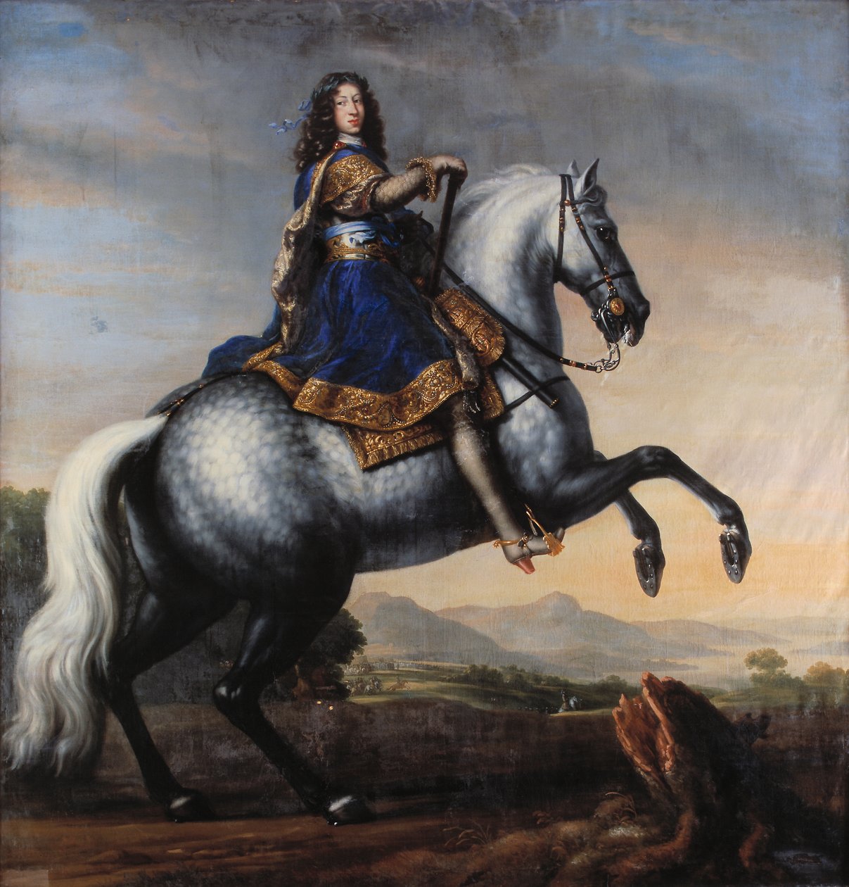 Svensk:  Portræt, rytter Rytterportræt af Karl XI af Sverige, titel: rytter »mærke QS:Lsv«, Portræt, rytter »mærke QS:Len«, Rytterportræt af Karl XI af Sverige» af David Klöcker Ehrenstrahl