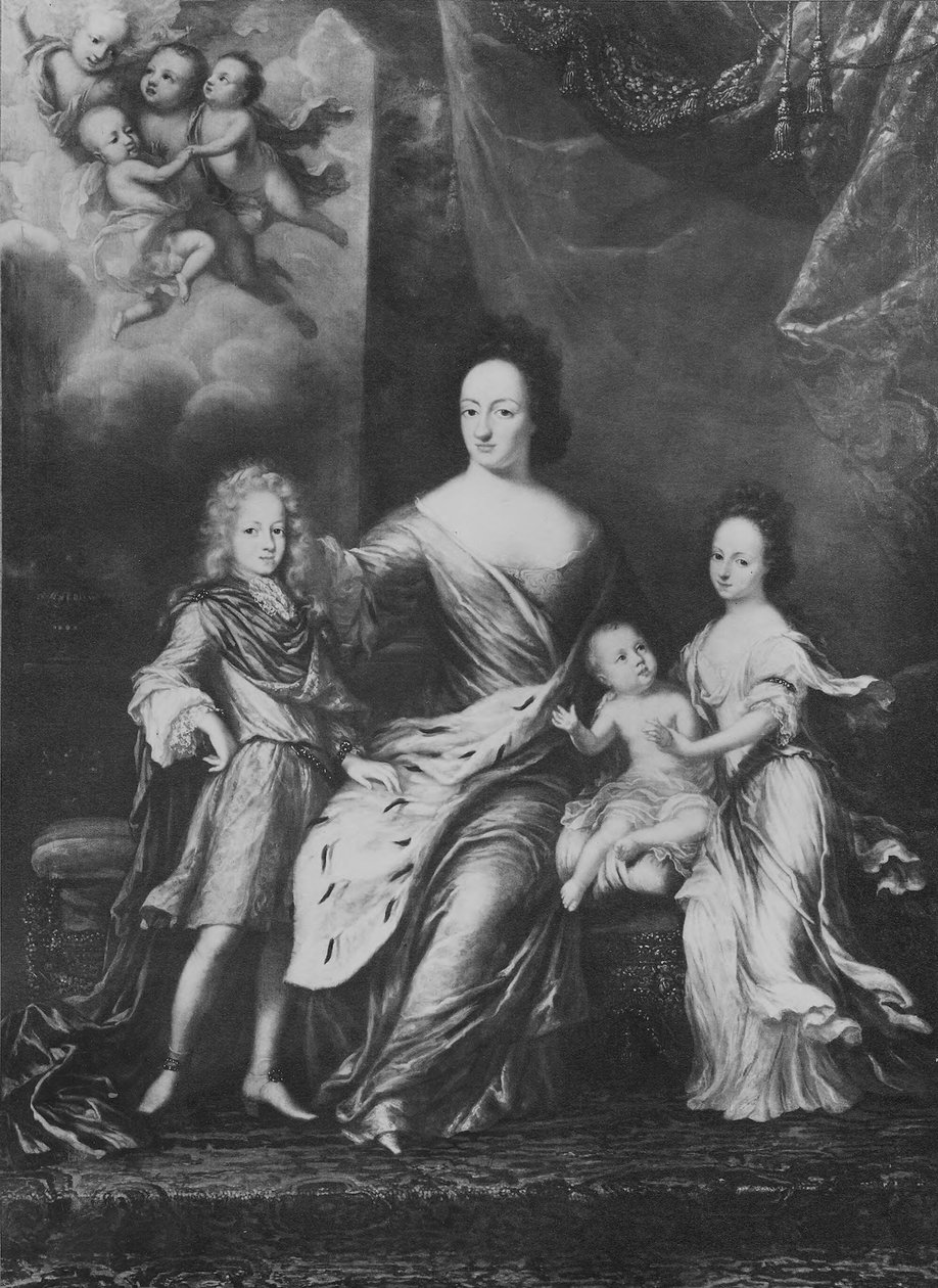Ulrika Eleonora den Ældre, 1656-1693, Sveriges dronning med sine børn af David Klöcker Ehrenstrahl