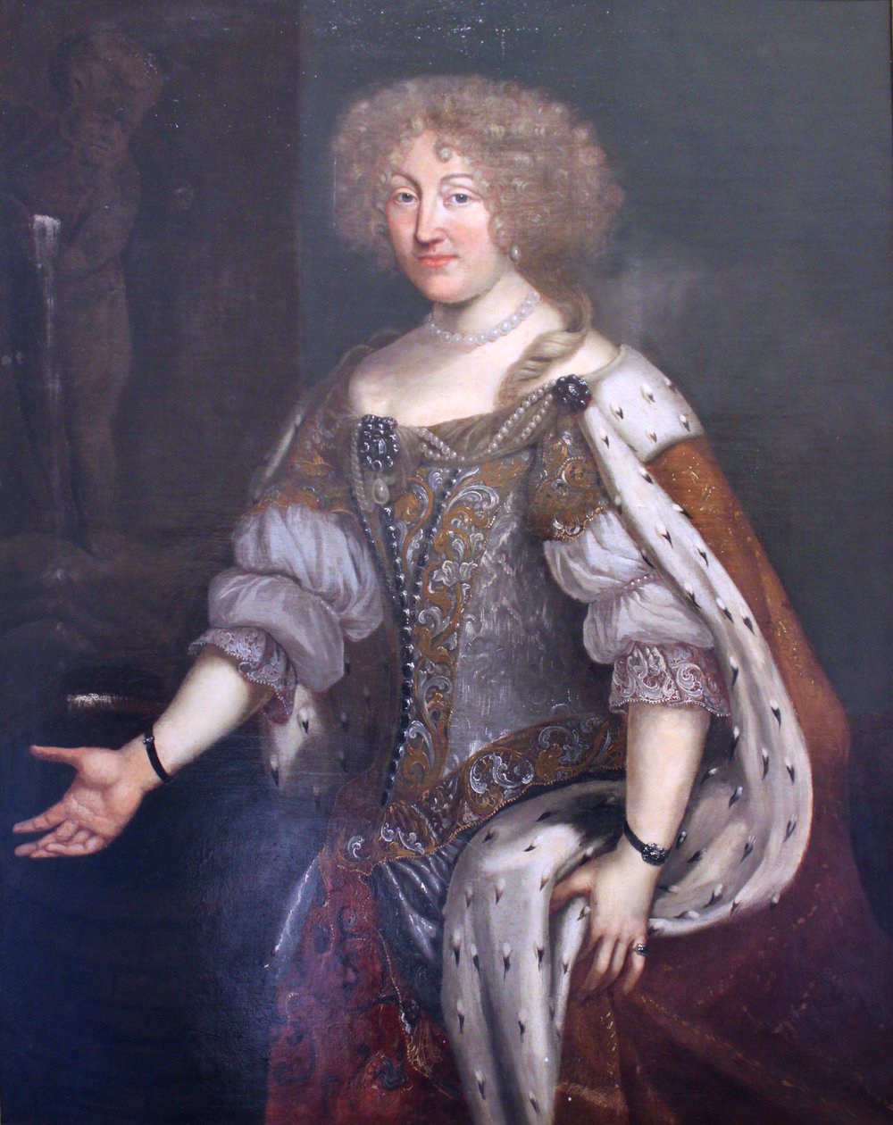 Tysk: Hertuginde Magdalena Sibylla von Württemberg i gallakjole Hertuginde Magdalena Sibylla af Württemberg i gallakjole af David Klöcker Ehrenstrahl