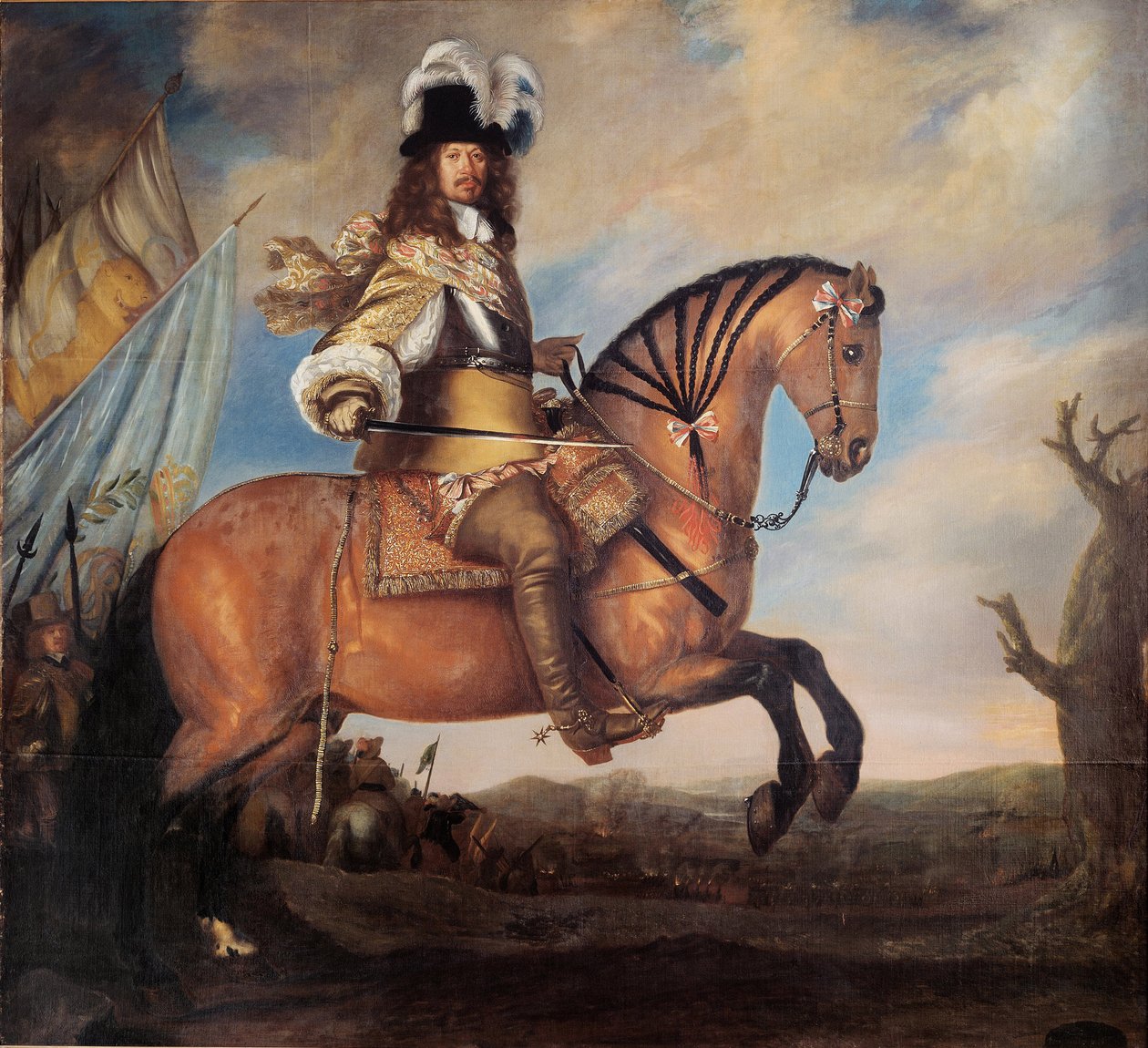 Portræt af feltmarskal Carl Gustaf Wrangel 1613-1676, 1652 af David Klöcker Ehrenstrahl