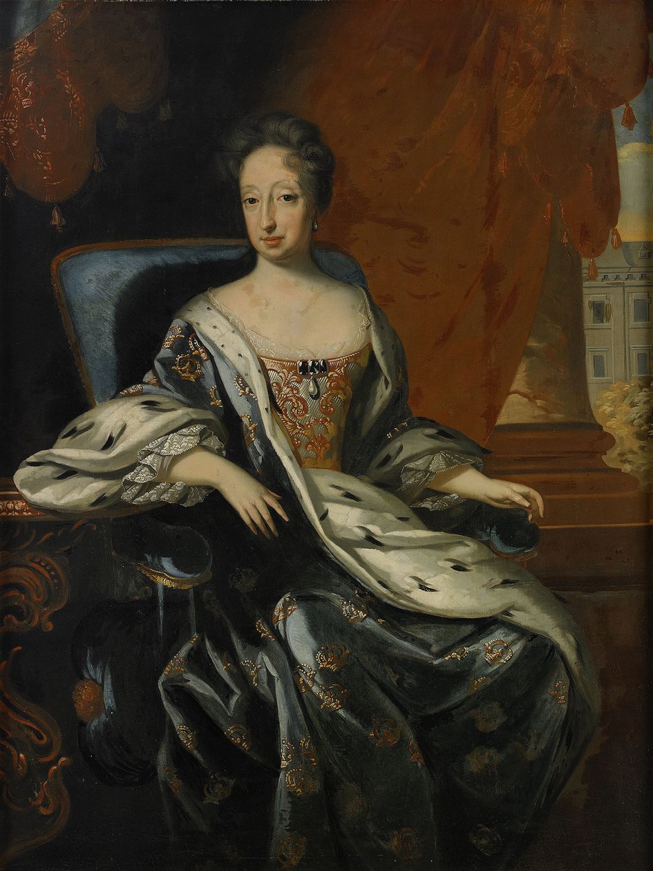 Portræt af Hedvig Eleonora af Holsten-Gottorp 1636-1715, dronning af Sverige af David Krafft von