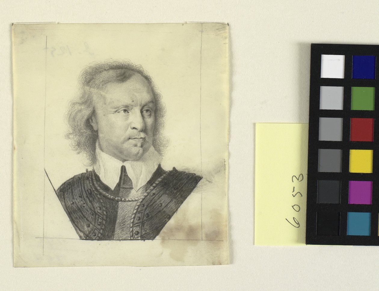 Hoved- og skulderportræt af Oliver Cromwell af David Loggan