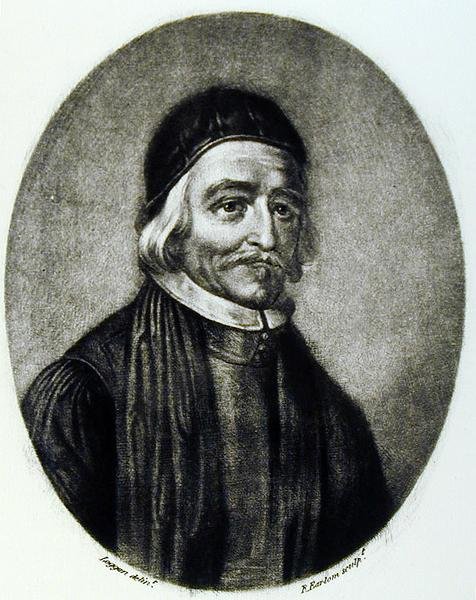 Portræt af Dr. Thomas Bailey, indgraveret af Richard Earlom (1743-1822) fra Illustrious Characters in British History (mezzotint) af David Loggan