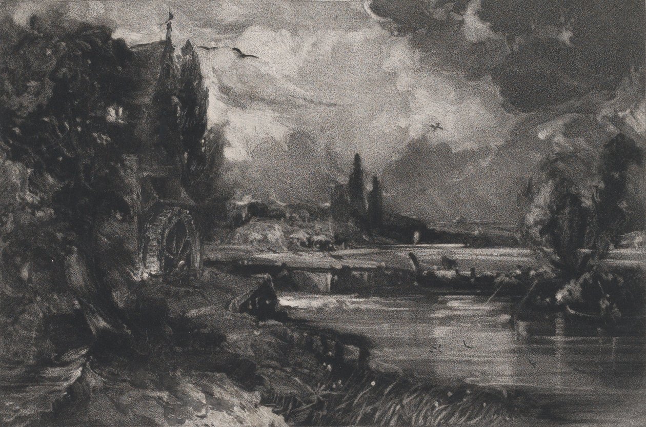En Mølle, 1829. af David Lucas