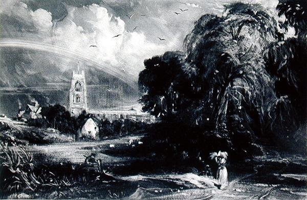 Stoke-by-Nayland, efter Constable (ætsning) af David Lucas