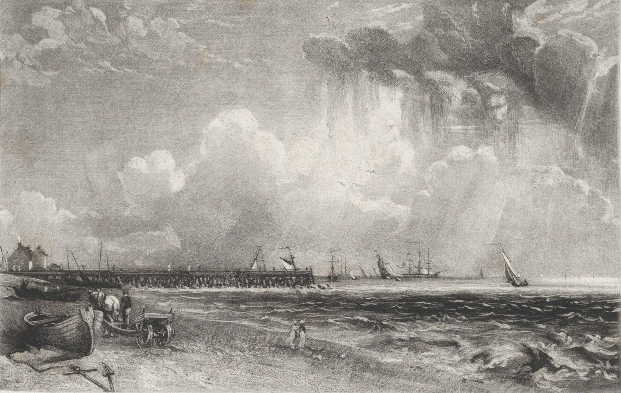 Yarmouth, Norfolk, 1830. af David Lucas