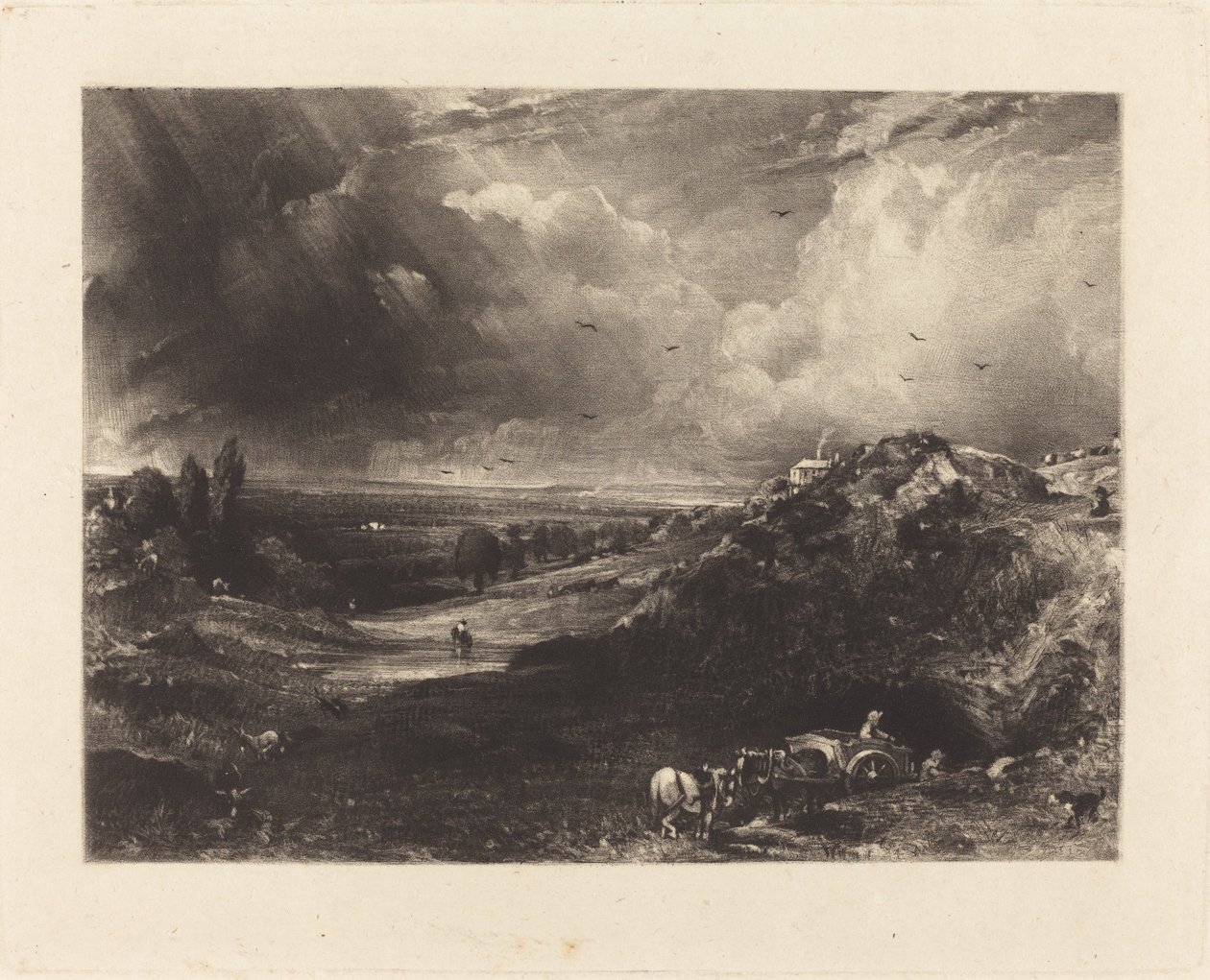 En Hede af David Lucas after John Constable