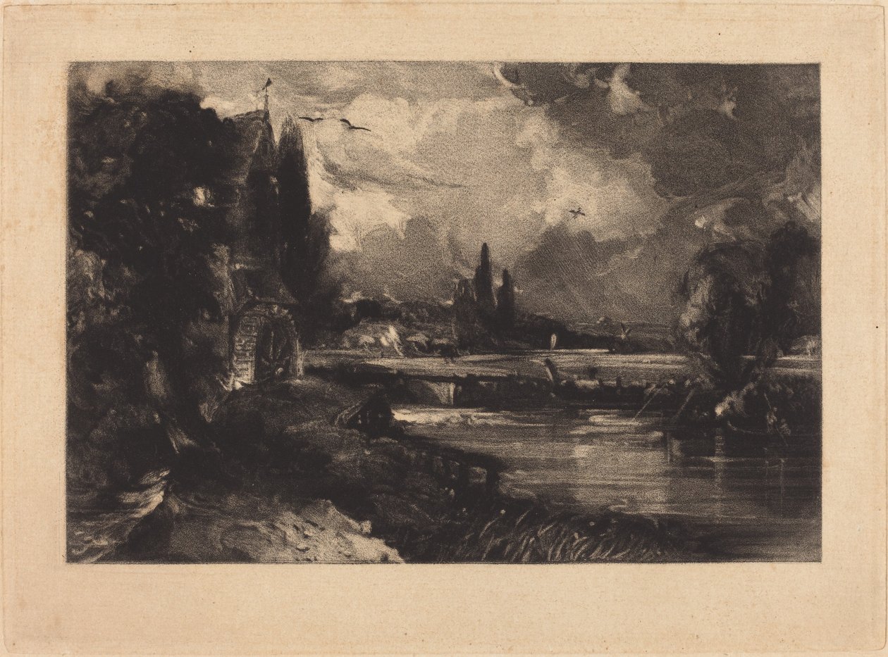 Mølle nær Colchester af David Lucas after John Constable
