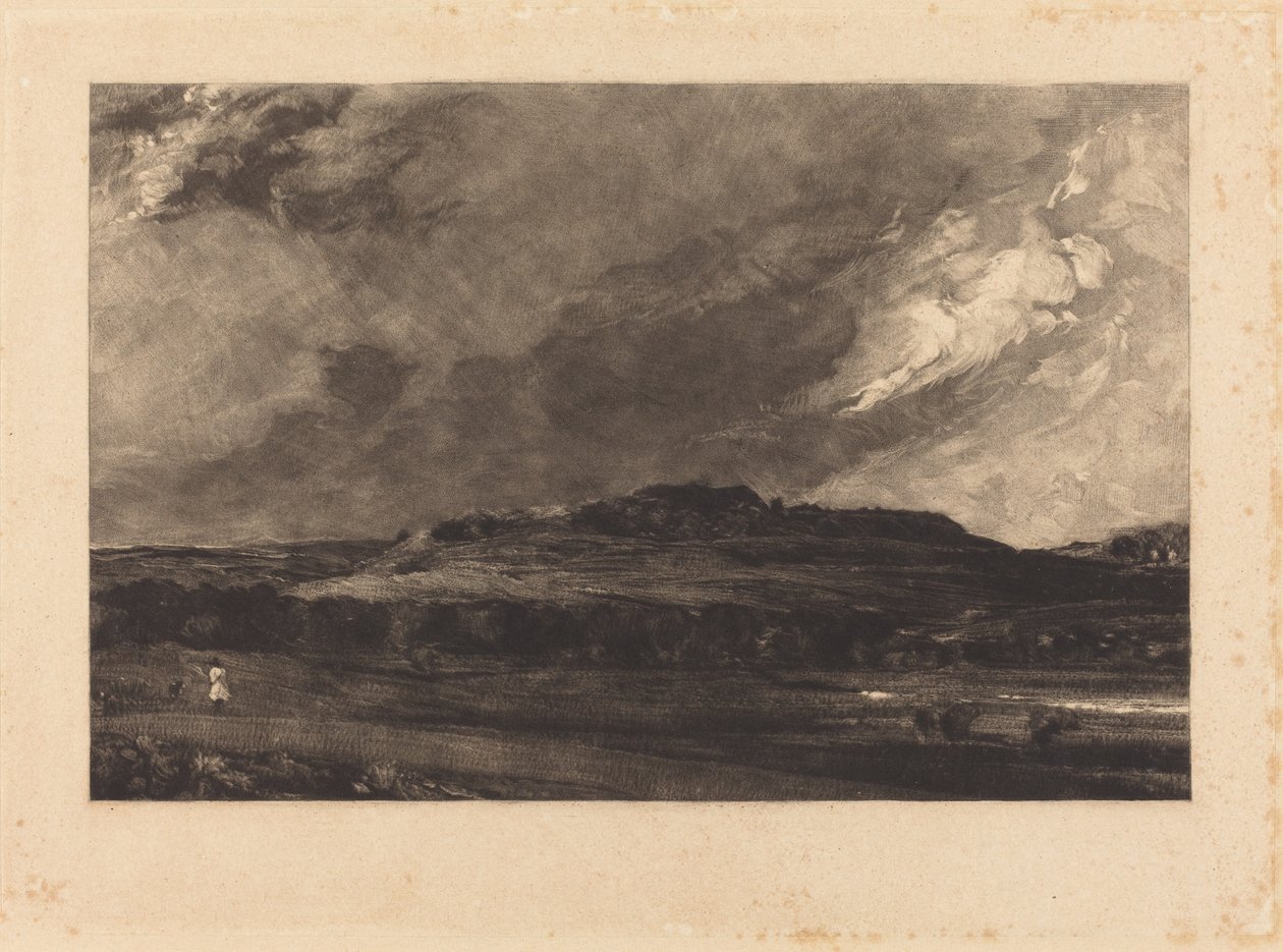 Gamle Sarum (a) af David Lucas after John Constable