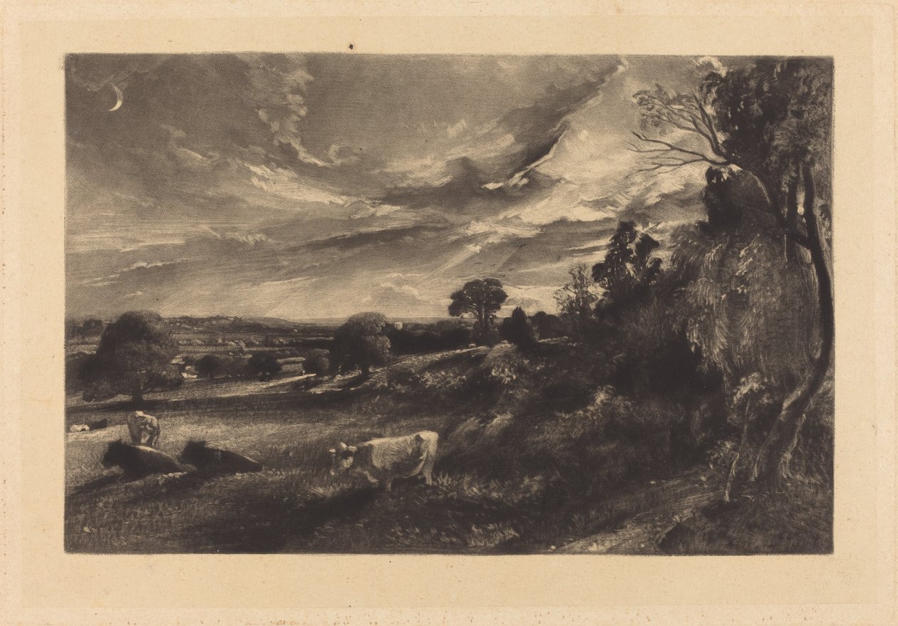 Sommeraften af David Lucas after John Constable