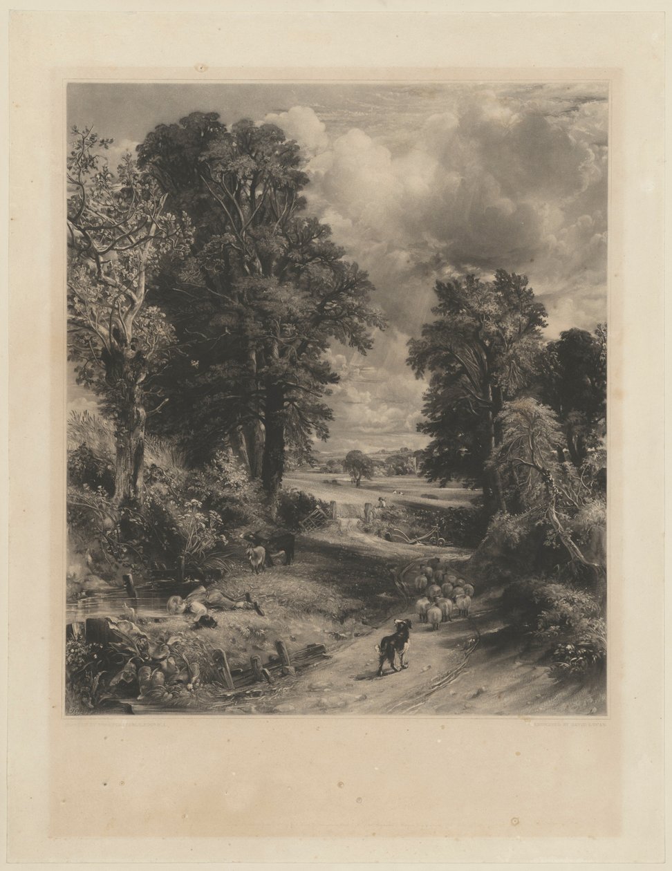 Kornmarken af David Lucas after John Constable