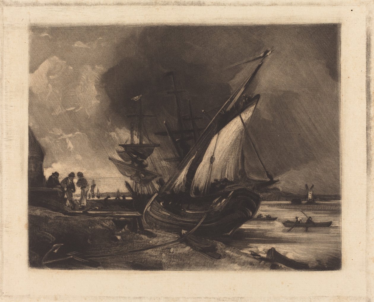Udsigt til Orwell af David Lucas after John Constable