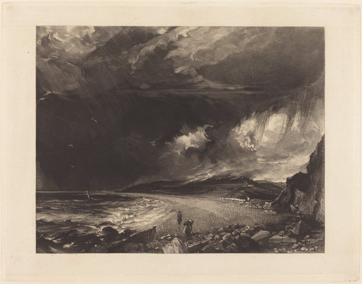 Weymouth Bay af David Lucas after John Constable
