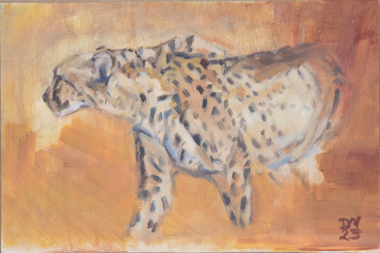Gepard, 2021 (olie på lærred) af David Mayer