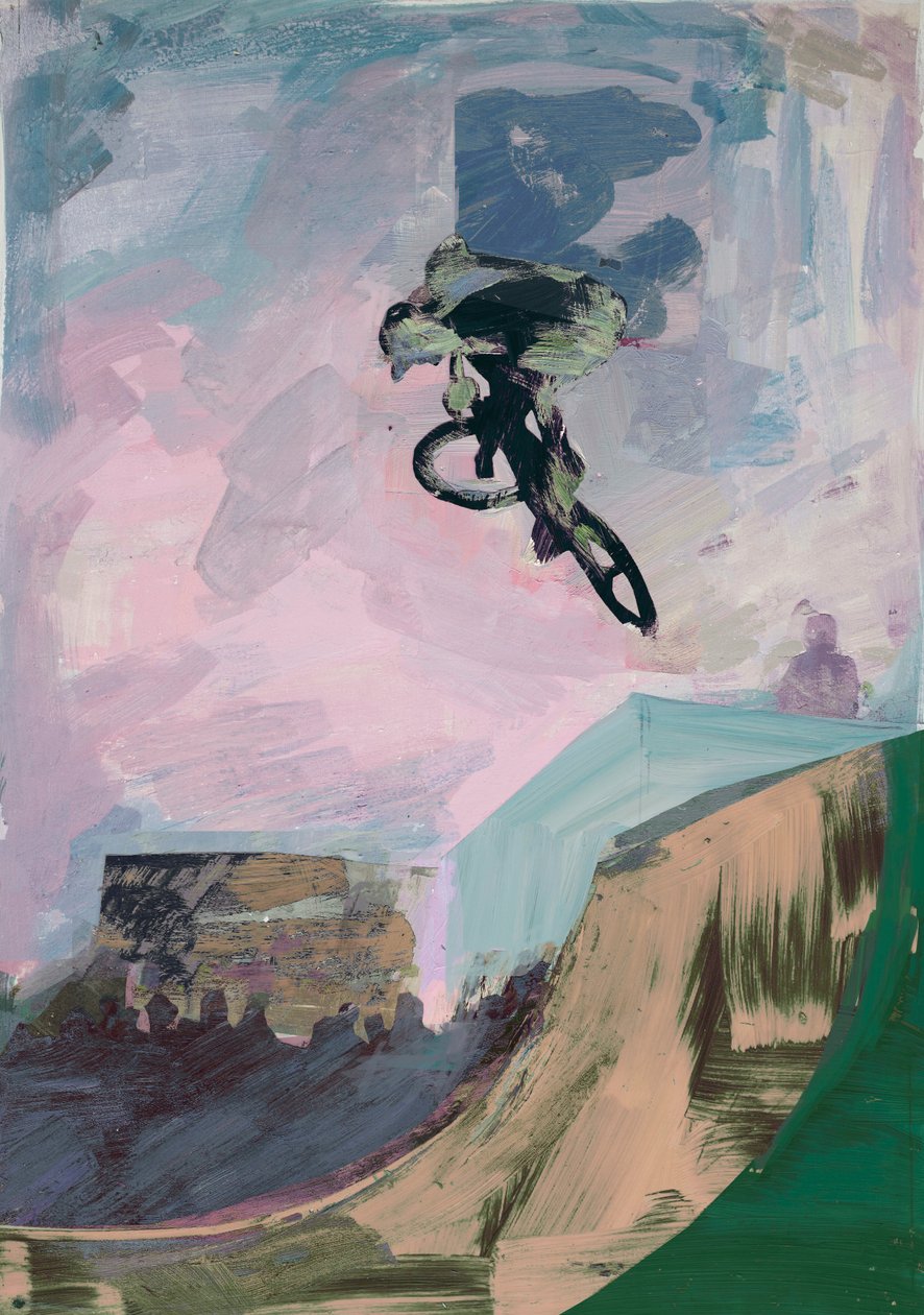 Half-Pipe, 2018 (akryl og skåret papir) af David McConochie